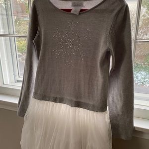 Snowflake knit tutu dress